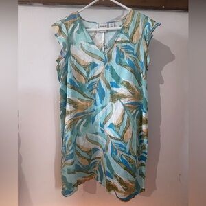 Rachel Zoe Multicolor Leaf Print Mini Dress